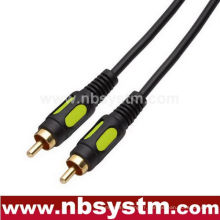 Câble d&#39;interconnexion vidéo moulé RCA Plug to RCA Plug